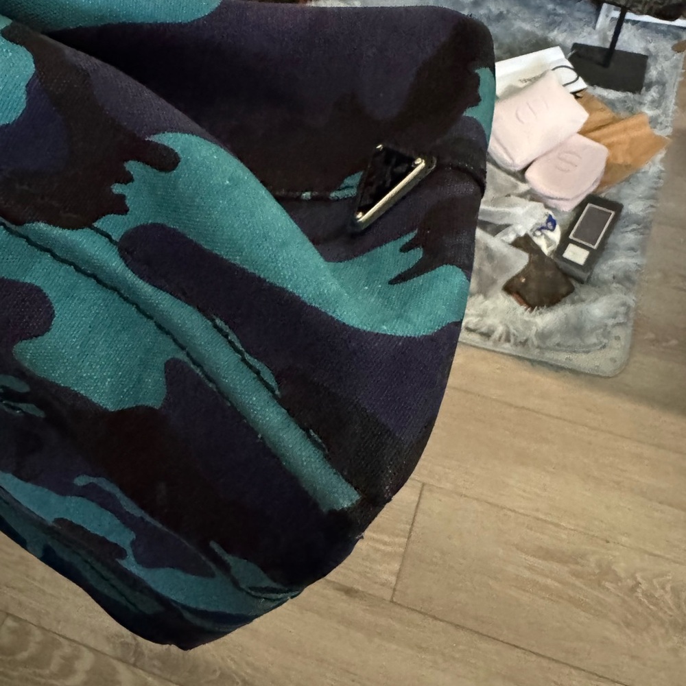 #030 Prada Camouflage Blue and Black and purple  with adjustable strap - Picture 15 of 16